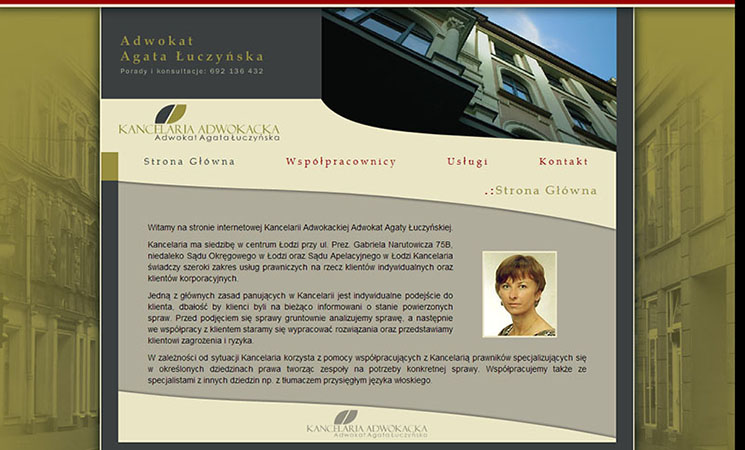 printscreen z adwokat-luczynska.pl