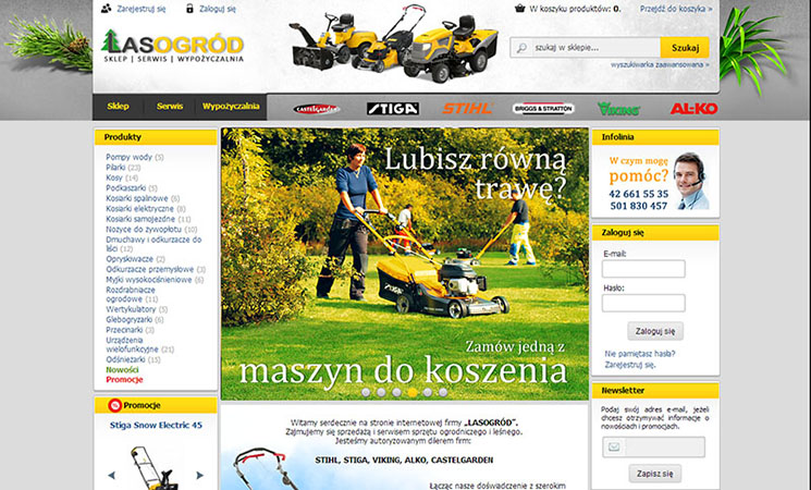 printscreen z lasogrod.com.pl