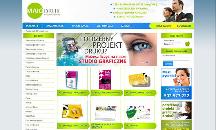 printscreen z maiodruk.pl